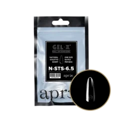Apres Gel-X Refill Tips Natural Stiletto Short - Size 6.5, 50 pcs.