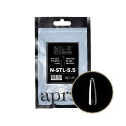 Apres Gel-X Refill Tips Natural Stiletto Long - Size 5.5, 50 pcs.