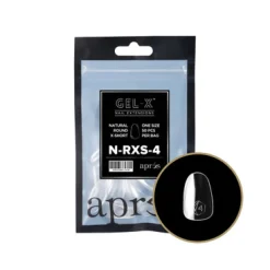 Apres Gel-X Refill Tips Natural Round Extra Short - Size 04, 50 pcs.