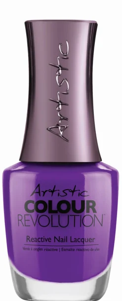 Artistic Nail Design "Got My Attention", Colour Revolution Nail Lacquer, Purple Neon Crème