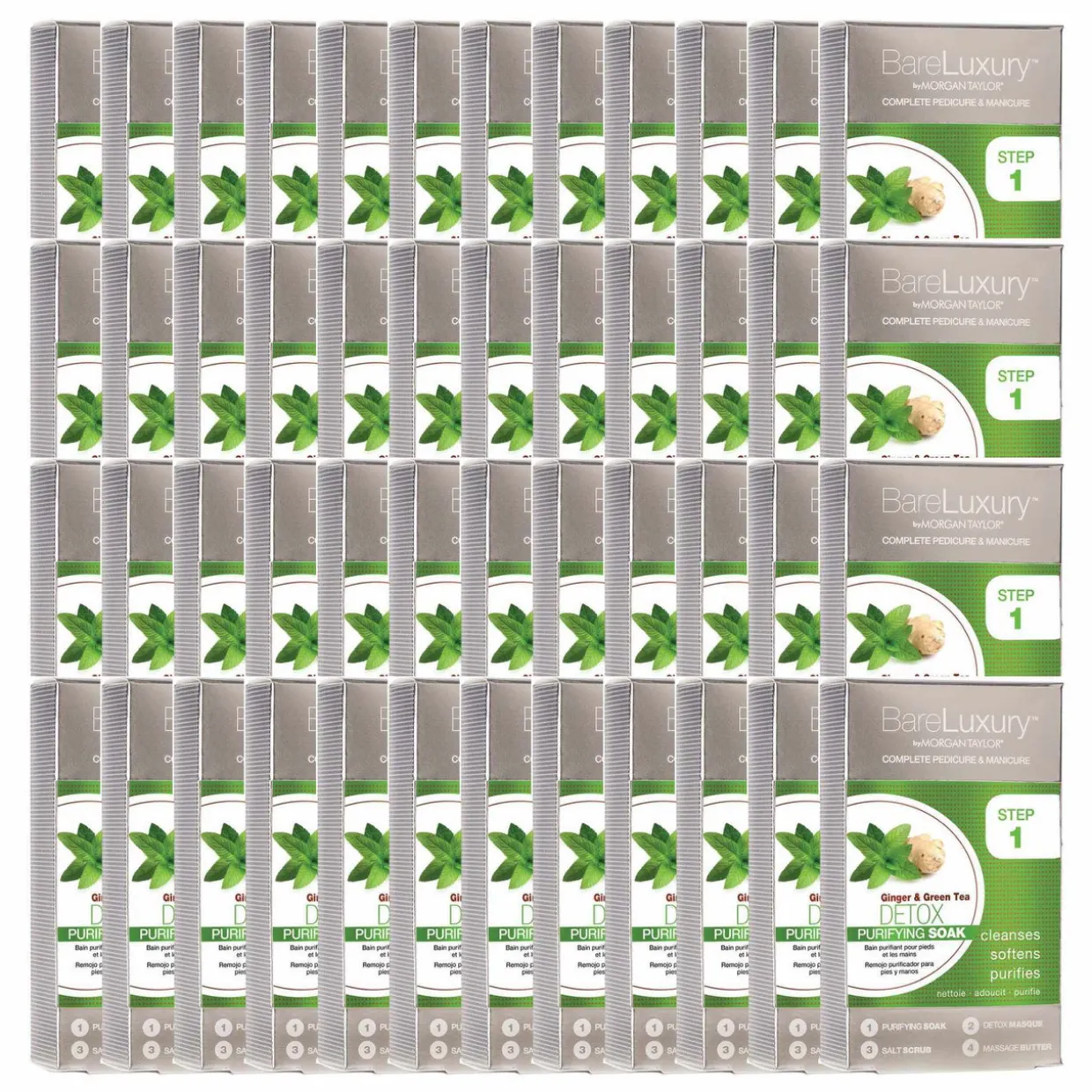 BareLuxury Detox Ginger & Green Tea 4 Pack - Case Pack of 48