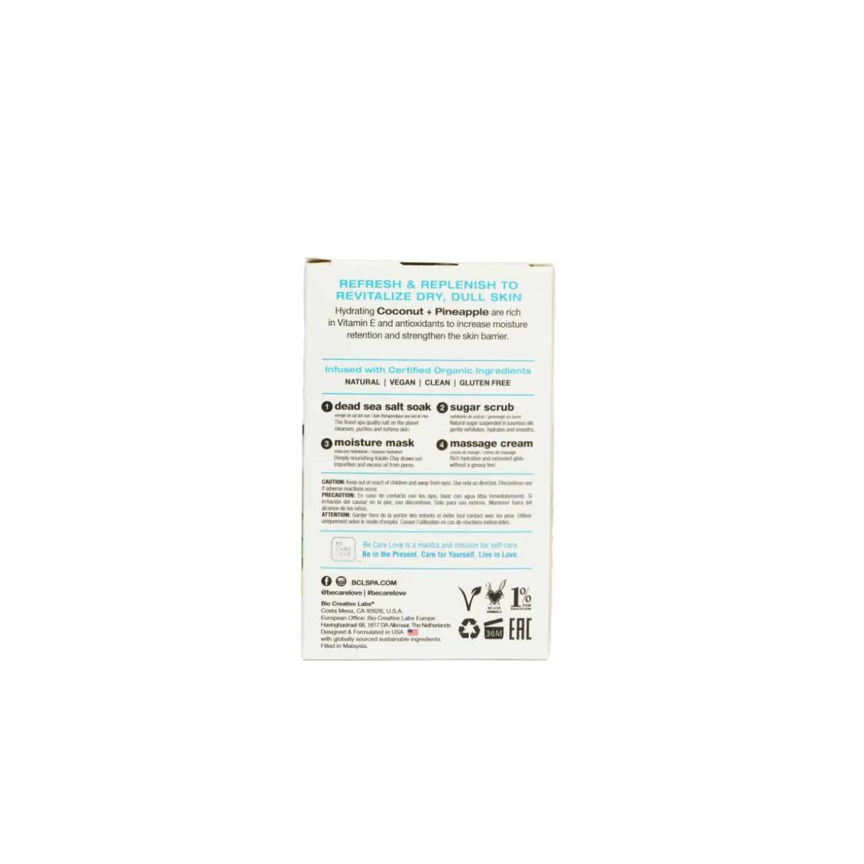 BCL Spa Coconut + Pineapple 4-step Packet Box
