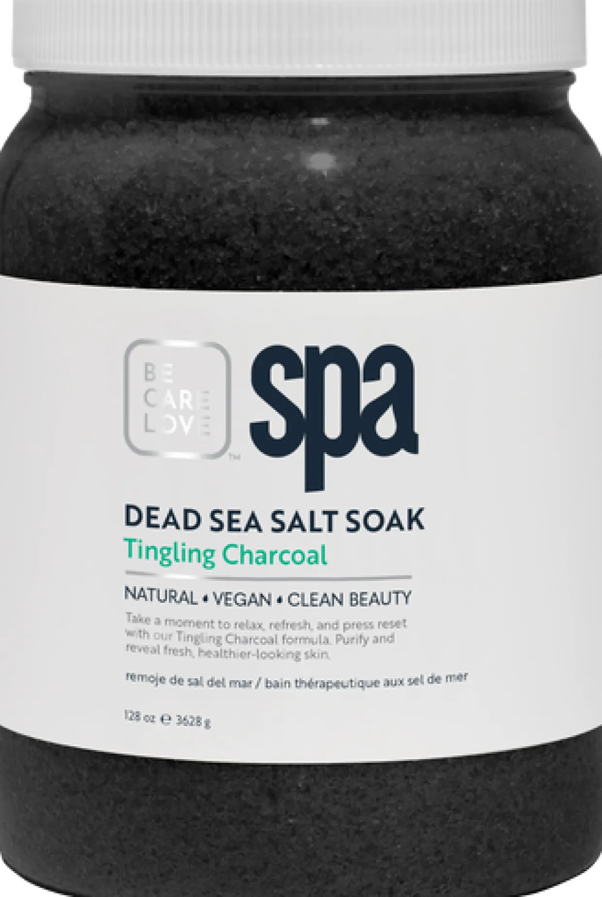 BCL SPA Dead Sea Salt Soak Tingling Charcoal, 64 oz.