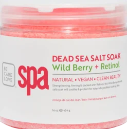 BCL SPA Dead Sea Salt Soak Wild Berry + Retinol, 16 oz.