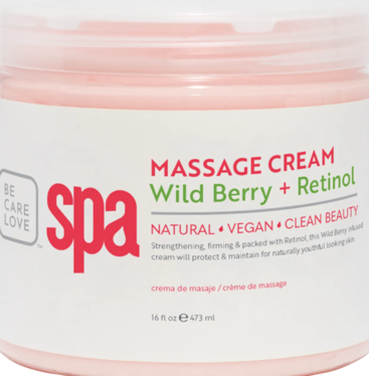 BCL SPA Massage Cream Wild Berry + Retinol, 16 oz.