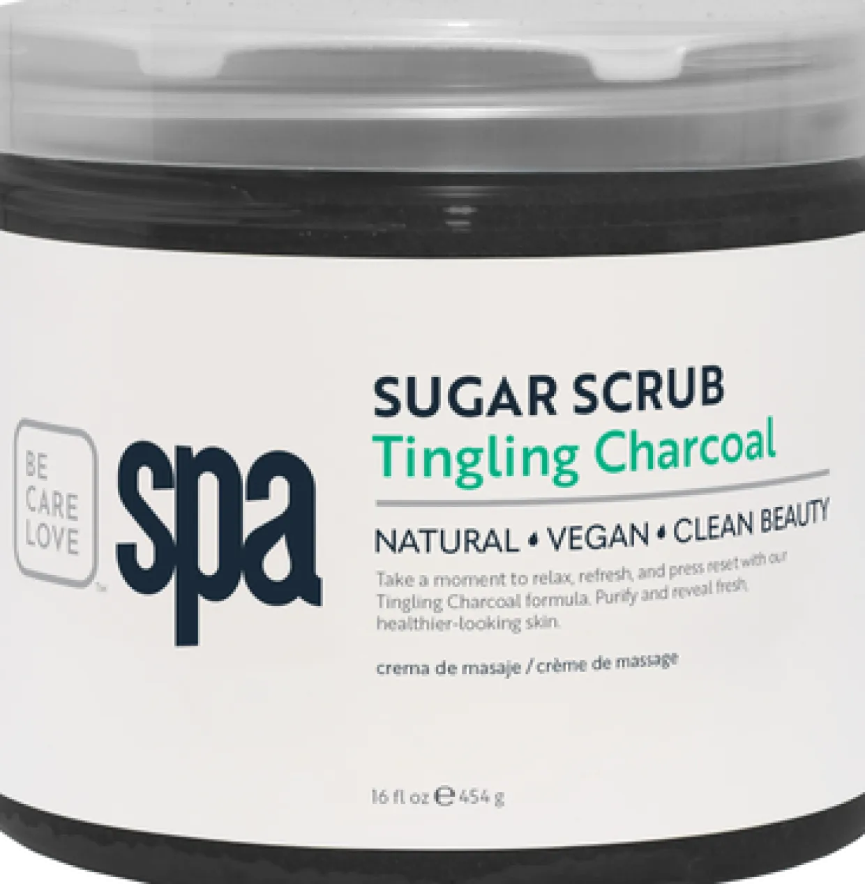 BCL SPA Sugar Scrub Tingling Charcoal, 16 oz.