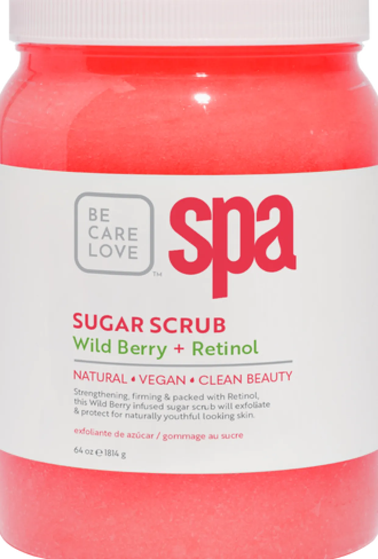 BCL SPA Sugar Scrub Wild Berry + Retinol, 64 oz.