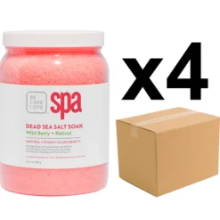 BCL SPA Dead Sea Salt Soak Wild Berry + Retinol, 64 oz. - Case Pack of 4