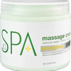 BCL SPA 16 oz. Massage Cream Lemongrass + Green Tea