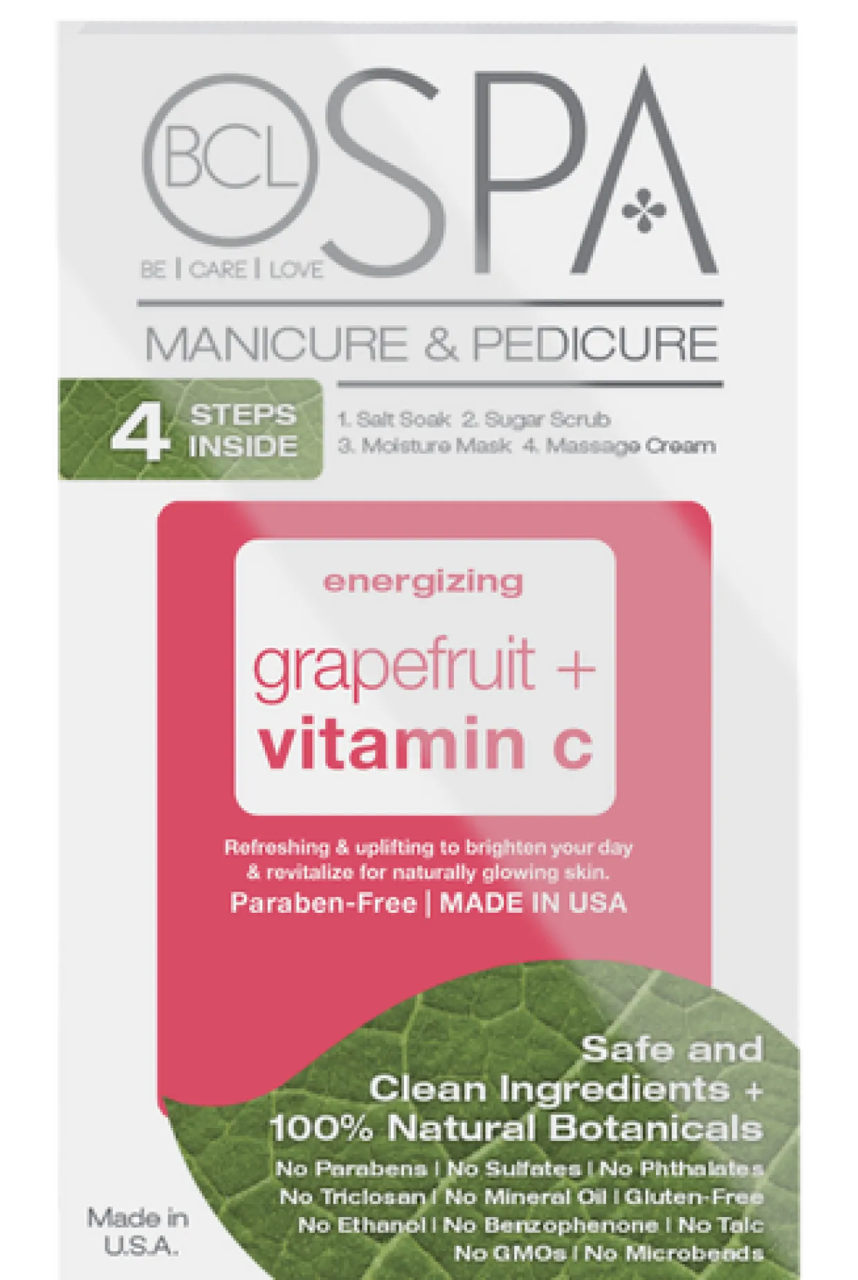 BCL Spa Pink Grapefruit Complete 4-Step System, Single Use Packet Box