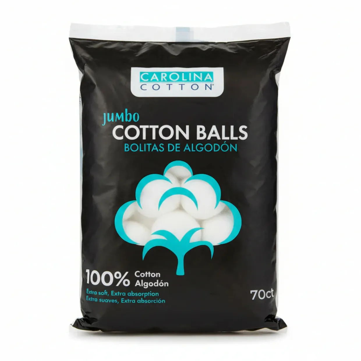 Carolina Cotton Jumbo Size Cotton Balls, 70 ct. - Case Pack of 48 Bags