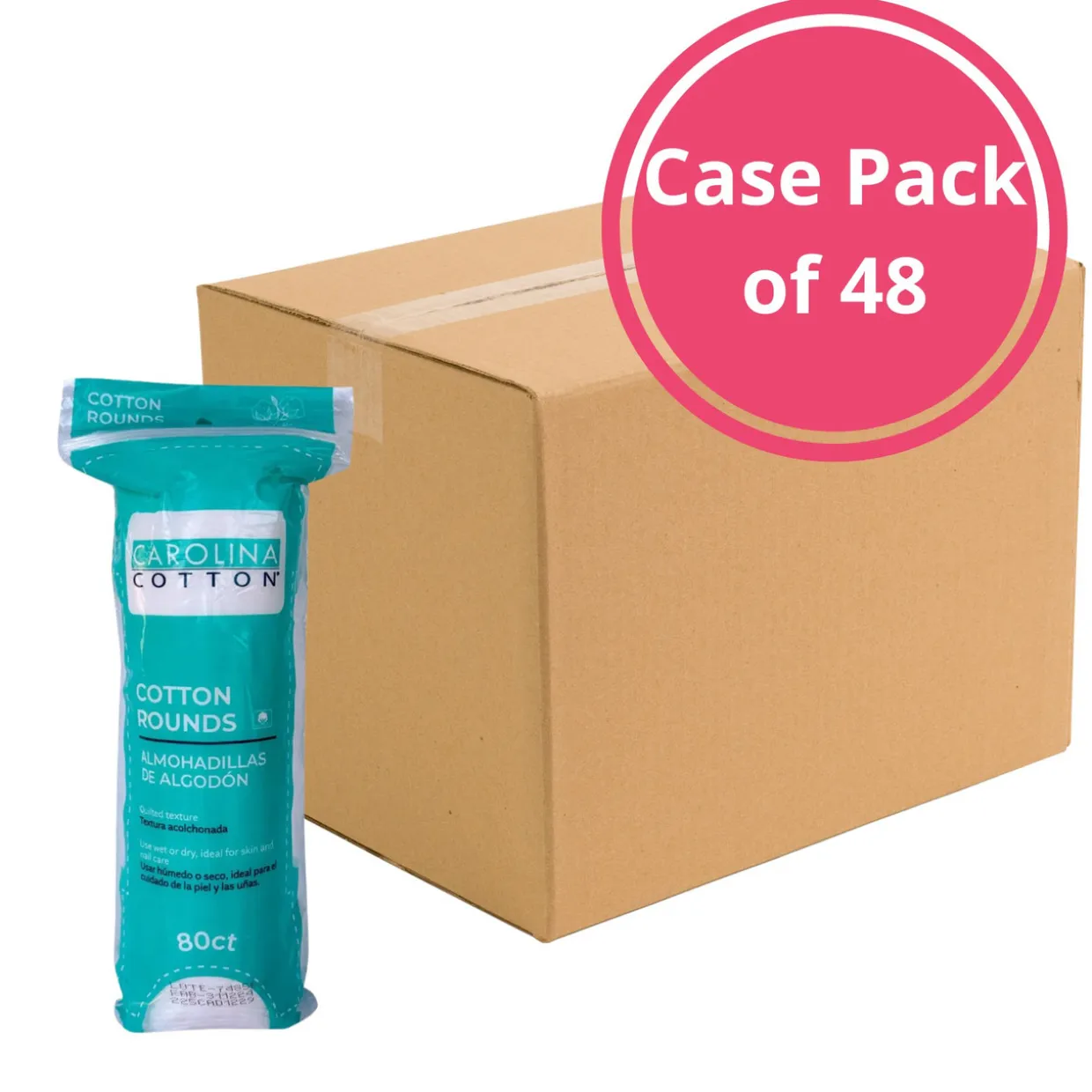 Carolina Cotton Rounds, Standard 2", 80 ct. - Case Pack of 48 Bags