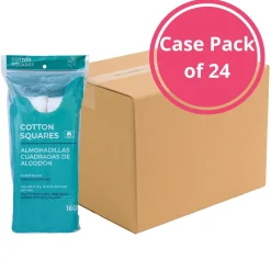 Carolina Cotton Standard Cotton Squares, 160 ct. - Case Pack of 24 Bags