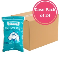 Carolina Cotton Standard Cotton Balls, 100 ct. - Case Pack of 24 Bags