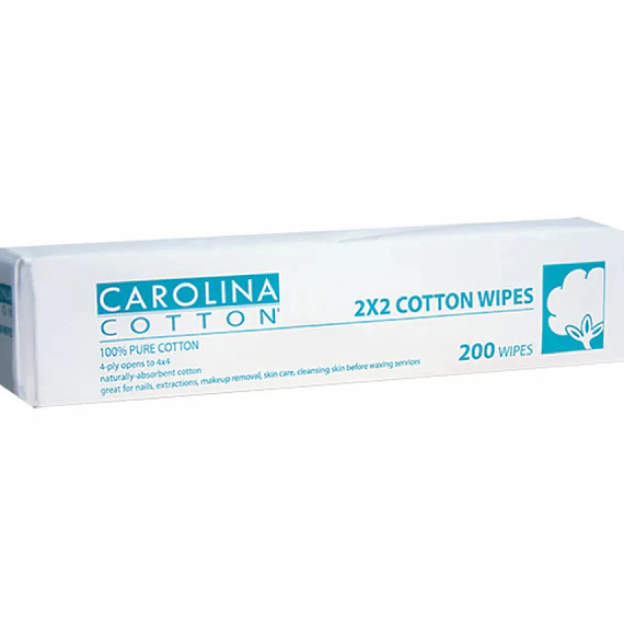 Carolina Cotton 2"x2" Cotton Wipe, 200 ct.