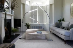 Daylight Company Slimline 4 LED Floor Lamp, Brushed Steel - U35119
