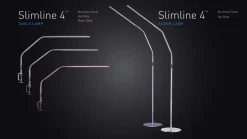 Daylight Company Slimline 4 LED Table Lamp, Brushed Steel - U35109