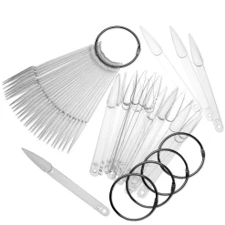 DL Pro Stiletto Nail Tips Display on a Ring - 200 ct.
