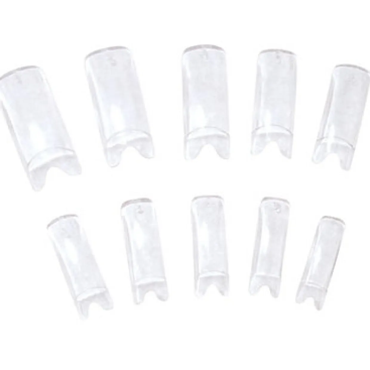 DL Pro Clear Nail Tips, V Shaped Wells, 250 ct.