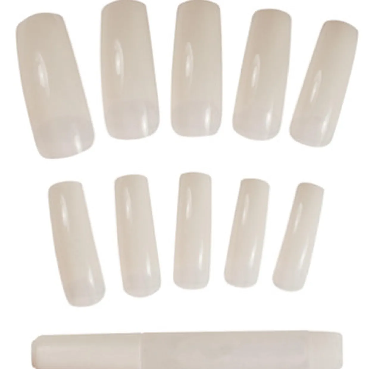 DL Pro 100 pc. Natural Nail Tip Kit, 2 g. Nail Glue Included
