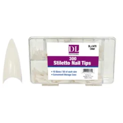 DL Pro 300 pc Stiletto Nail Tips - Clear