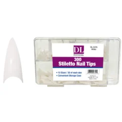 DL Pro 300 pc Stiletto Nail Tips - White