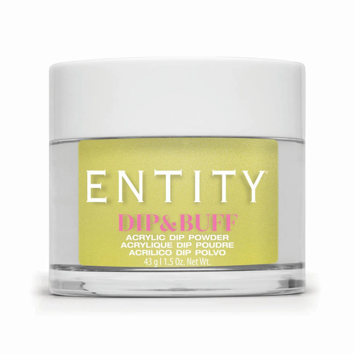 Entity Dip & Buff, "Designer Dan-De-Lyon", Yellow Shimmer , 43 g | 1.5 Oz. - 5301535