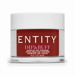 Entity Dip & Buff, "Do My Nails Look Fat", Hot Red Creme , 43 g | 1.5 Oz. - 5301238