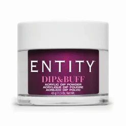 Entity Dip & Buff, "Mini Skirt Maroon", Deep Plum Shimmer , 43 g | 1.5 Oz. - 5301634