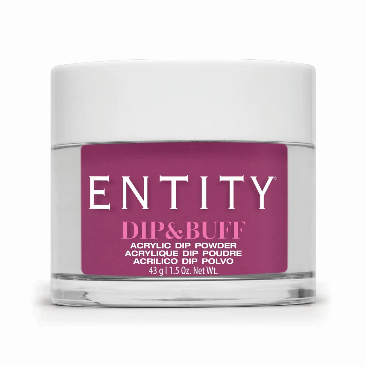 Entity Dip & Buff, "Rosy & Riveting", Berry Pink Creme , 43 g | 1.5 Oz. - 5301852