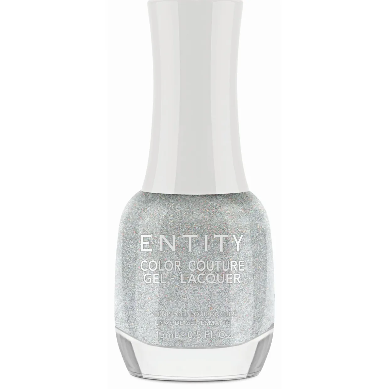 Entity Extended Wear Hybrid Gel-Lacquer "Holo-Glam It Up" - Fine Silver Holo Glitter