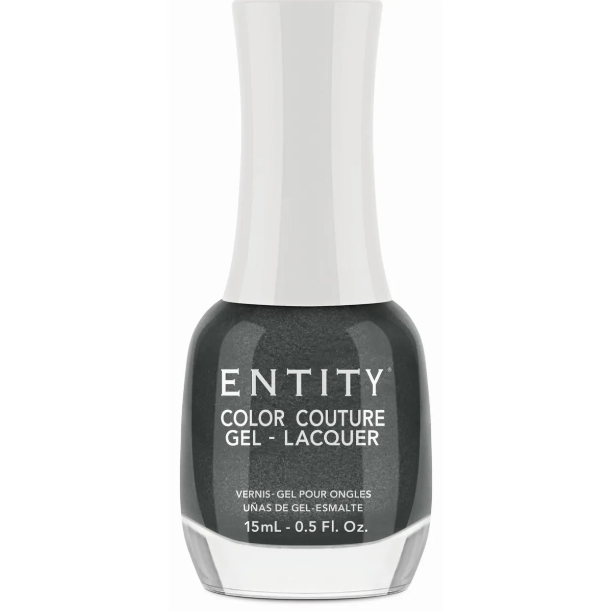 Entity Extended Wear Hybrid Gel-Lacquer "Headliner" - Dark Grey Shimmer