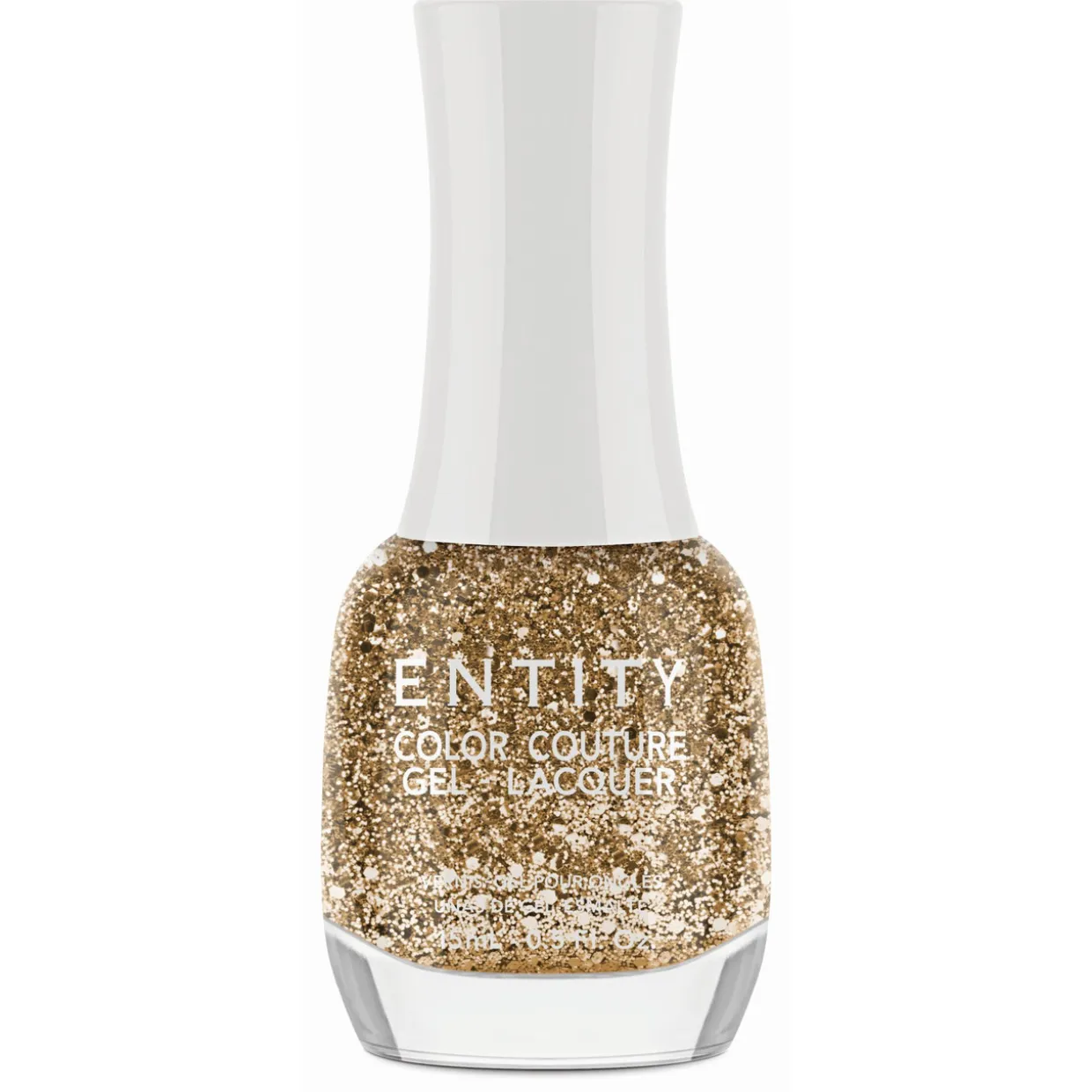 Entity Extended Wear Hybrid Gel-Lacquer "Drops Of Gold" - Gold Glitter