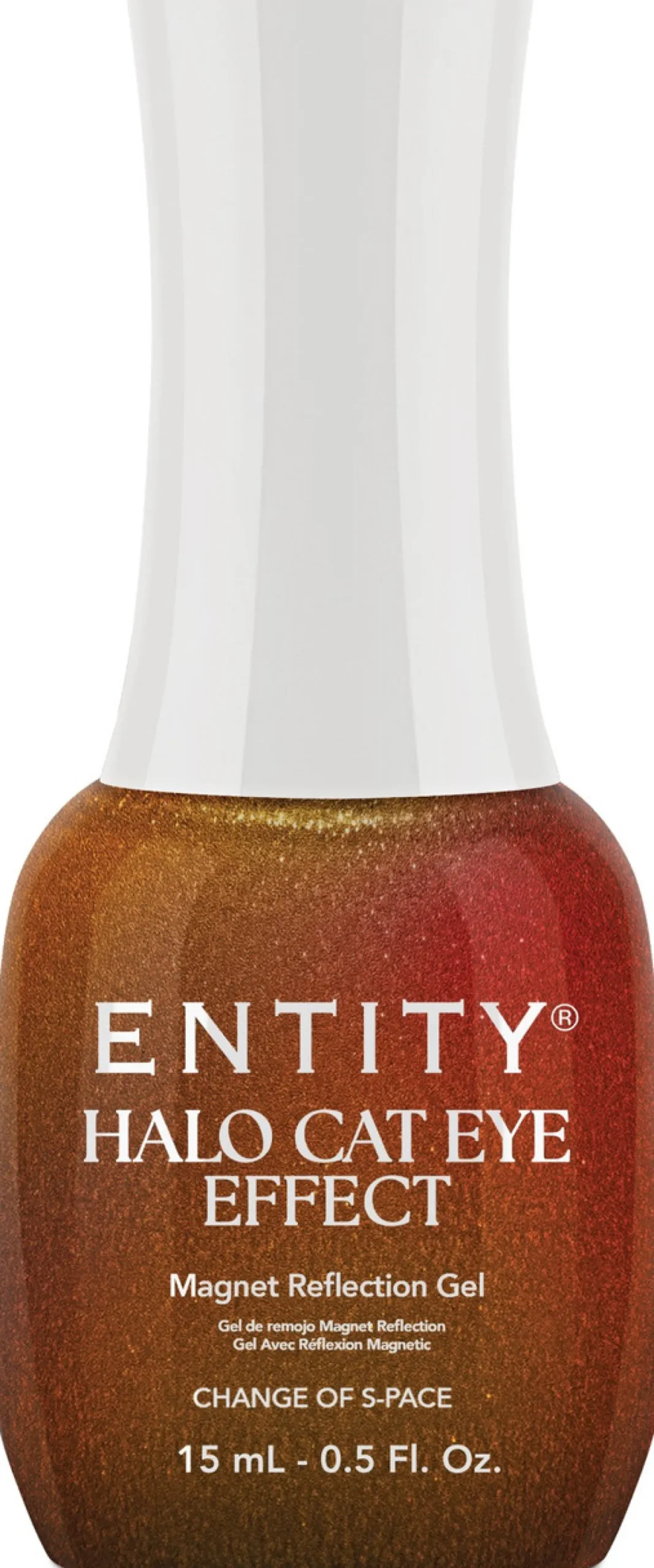 Entity One Color Couture Gel Polish "Change Of S-Pace", Pink to Orange Two-Tone, 15mL | .5 oz - Halo Cat-Eye Effect