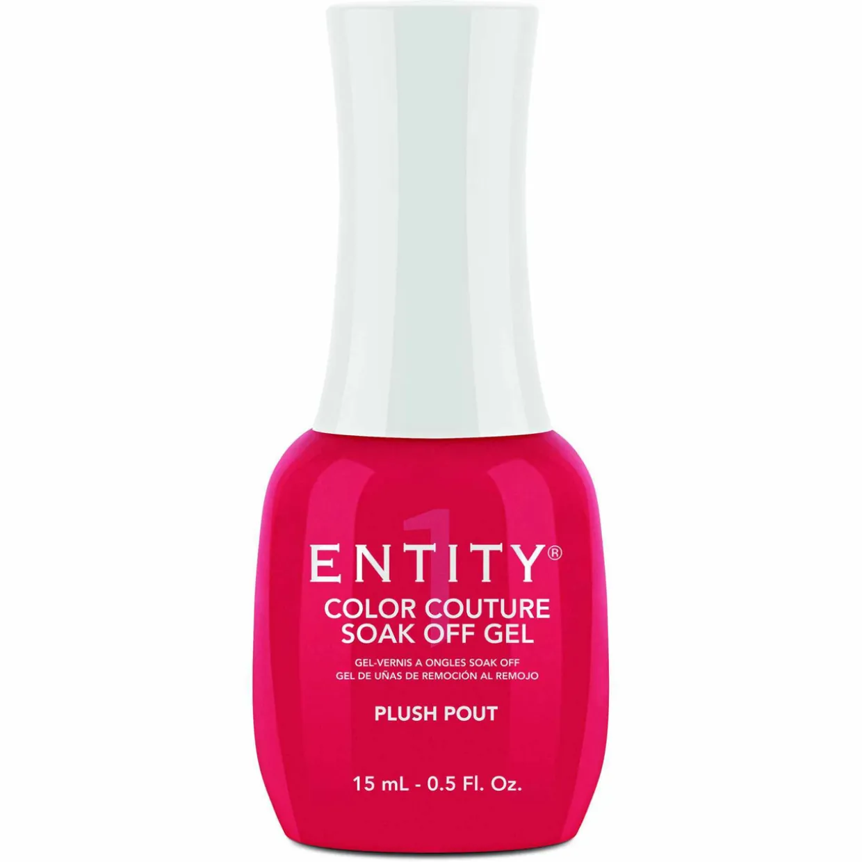 Entity One Color Couture Gel Polish "Plush Pout" - Hot Pink Red Creme
