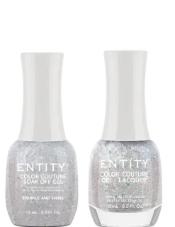 Entity "Sparkle And Shine" Duo - Includes Gel Polish and Lacquer - Iridescent