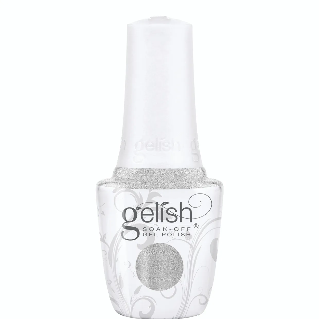 Gelish 18G Plus LED Light with Silver Metallic Soak-Off Gel Polish + Top and Base Coats