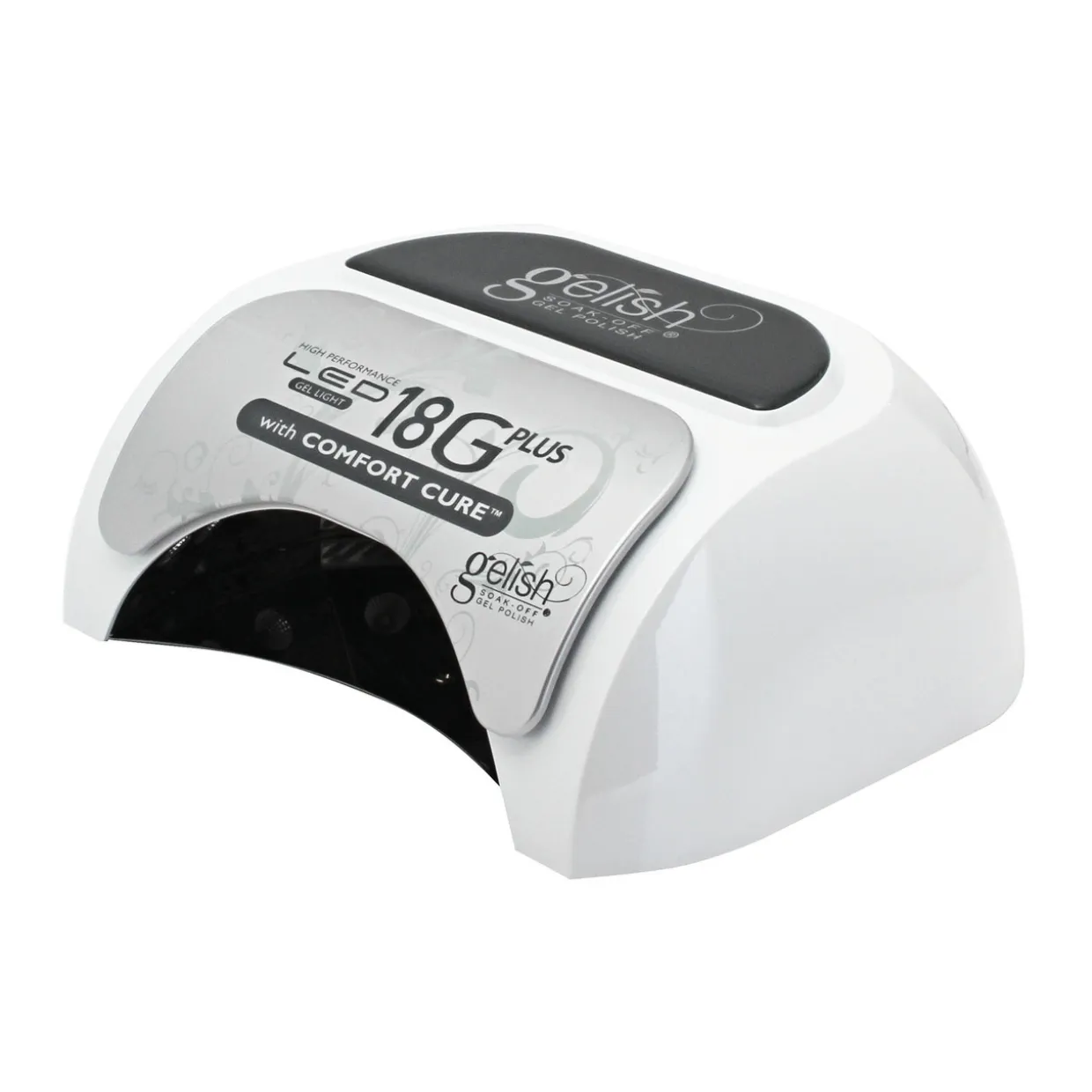 Gelish 18G Plus LED Light with Burgundy Soak-Off Gel Polish + Top and Base Coats