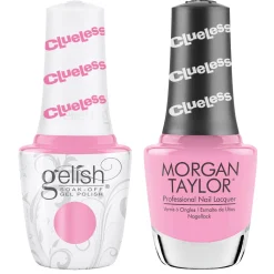 Gelish "Adorably Clueless" Duo, Princess Pink Creme - Includes gel polish and lacquer