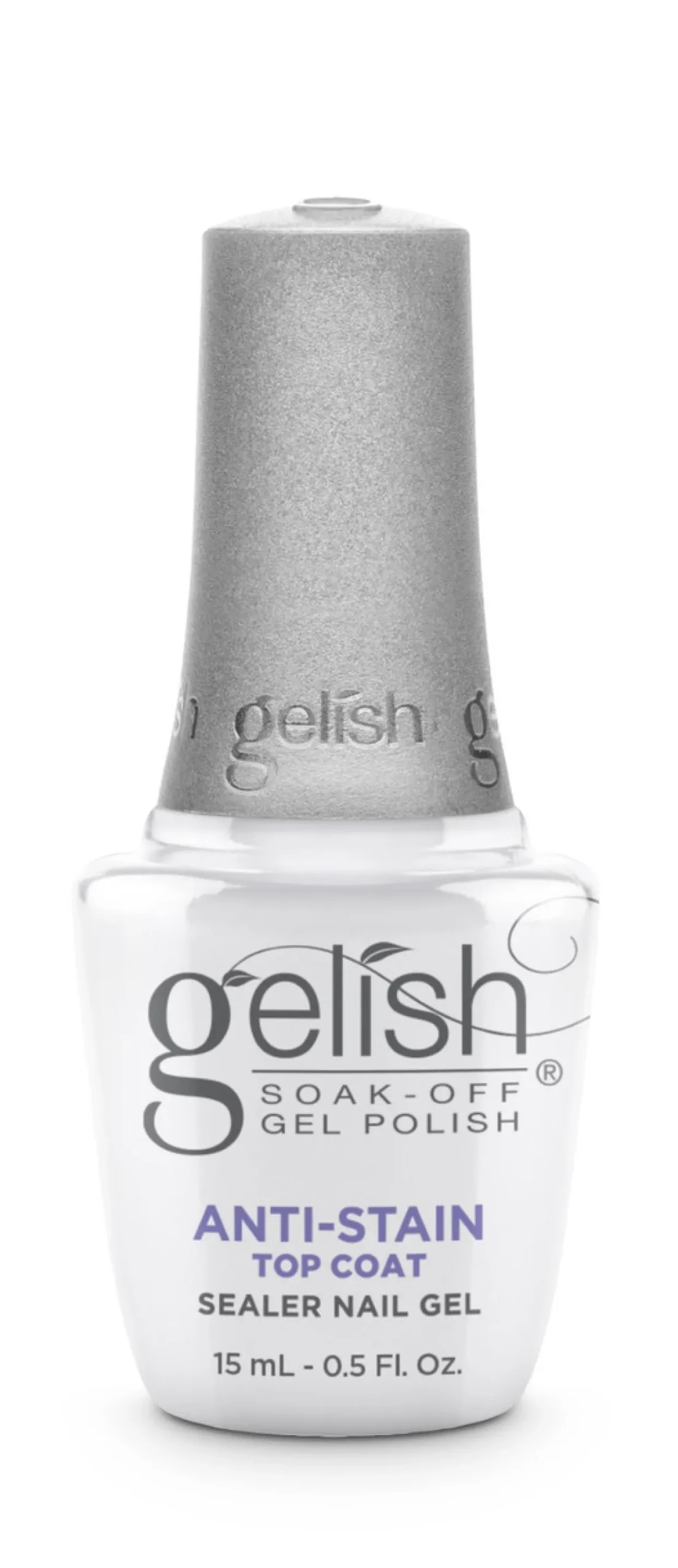 Gelish Anti-Stain Soak-Off Gel Top Coat, 15 mL | .5 fl. oz. - Case Pack of 6