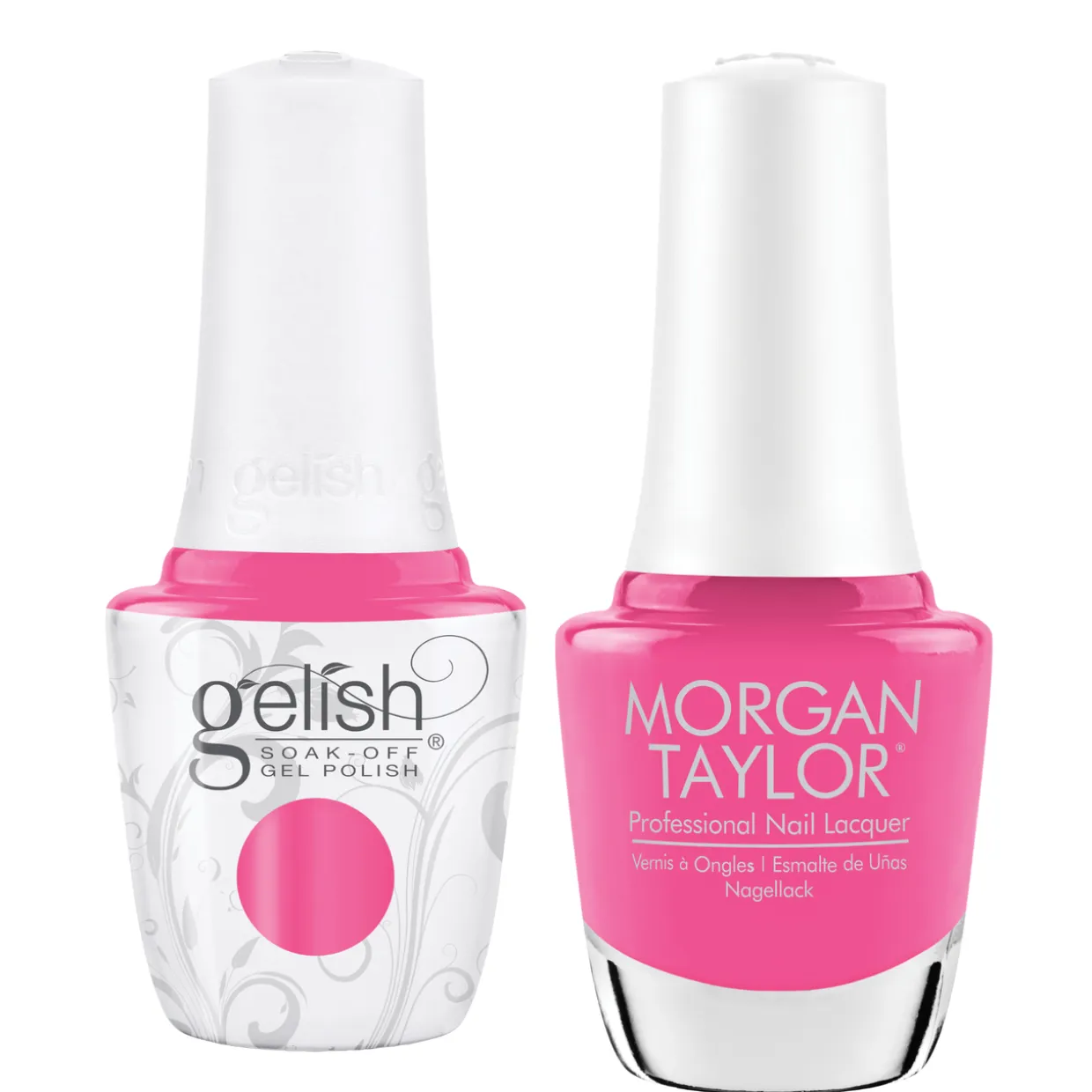 Gelish "Are You Gelly? " Duo- Includes Gel Polish and Lacquer - Neon Pink Jelly