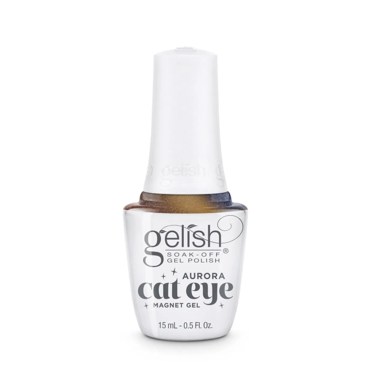 Gelish Aurora Cat Eye Magnetic Soak-Off Gel Polish "Space Dust", Brass Swirl Effect, 15 mL | .5fl oz - 1110563