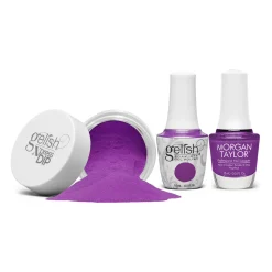 Gelish "Berrylicious Bliss" Trio- Includes Gel Polish, Lacquer and Dip- Light Grape Cr�me