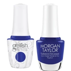 Gelish "Blue Crush Rush" Duo- Includes Gel Polish and Lacquer - Ocean Blue Jelly