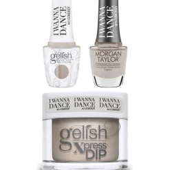 Gelish "Certified Platinum" Trio, Platinum Shimmer- Includes Gel Polish and Lacquer and Dip