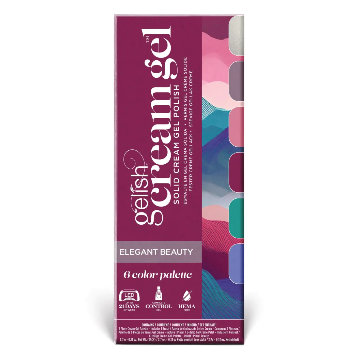 Gelish Cream Gel "Elegant Beauty", 6 Color Palette
