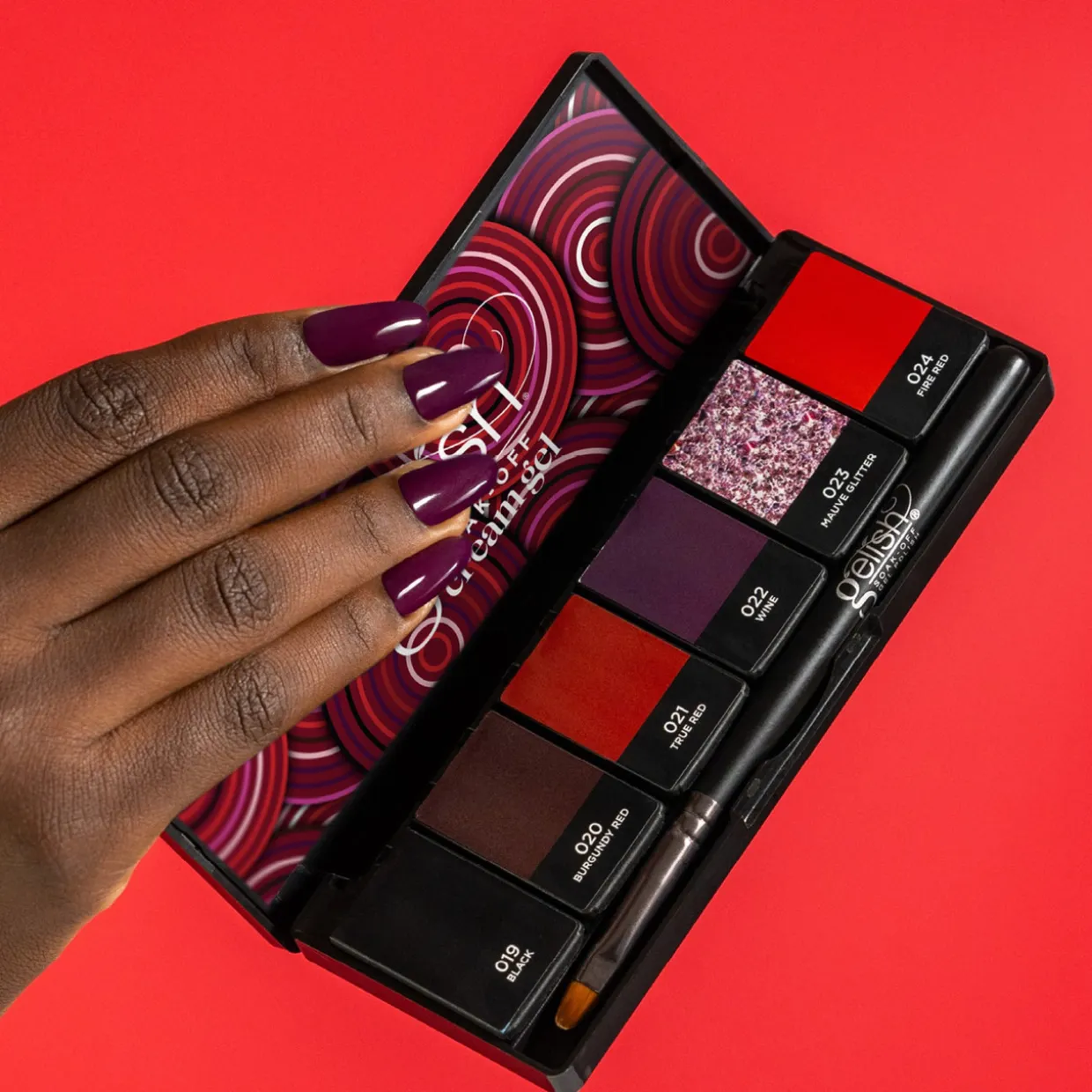 Gelish Cream Gel "Getting Reddy", 6 Color Palette