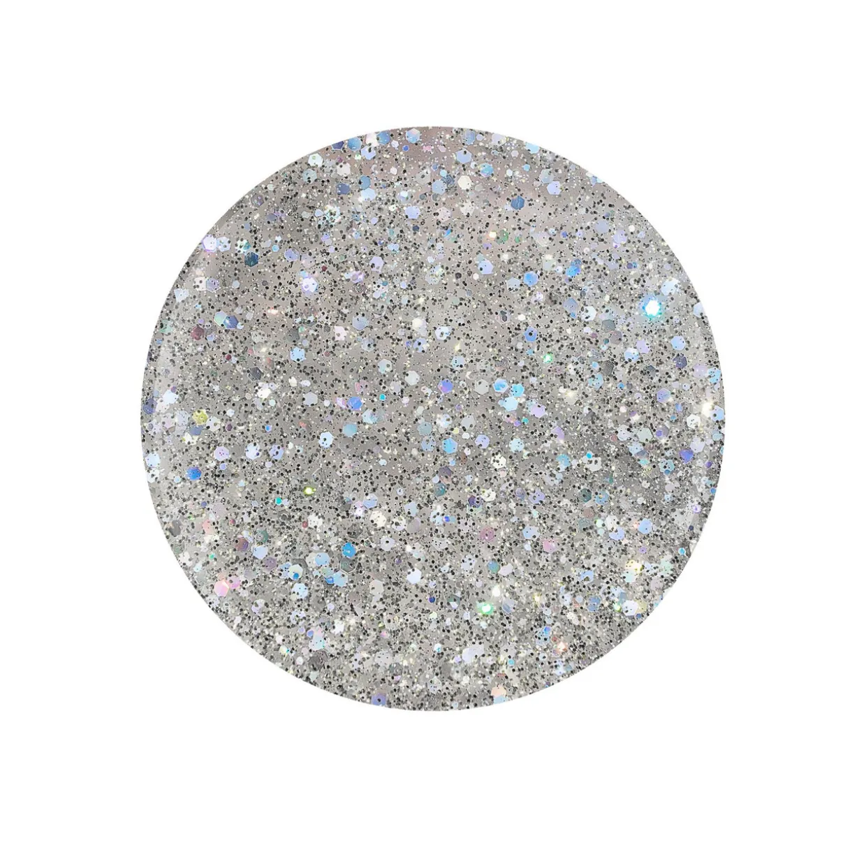 Gelish "Crystal Snowdrop" Duo- Includes Gel Polish and Lacquer - Silver Diamond Glitter