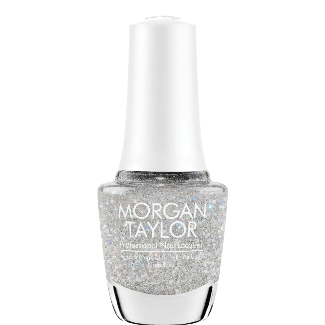 Gelish "Crystal Snowdrop" Duo- Includes Gel Polish and Lacquer - Silver Diamond Glitter