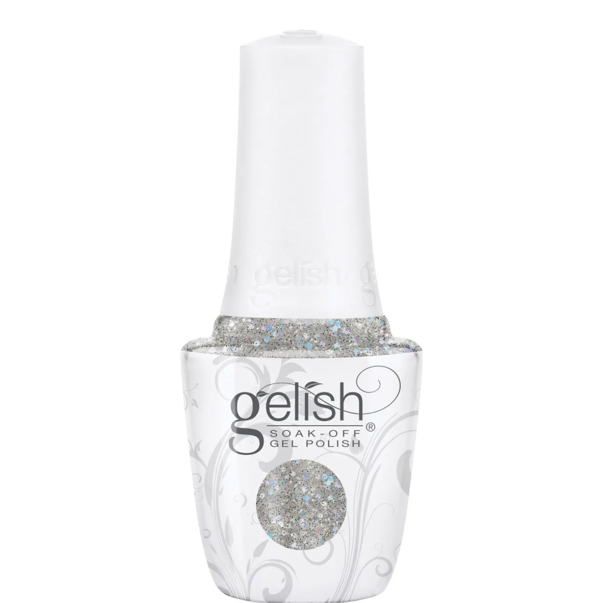 Gelish "Crystal Snowdrop" Trio- Includes Gel Polish, Lacquer and Dip - Silver Diamond Glitter